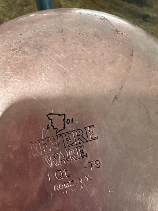 ✨ Vintage Revere Ware Copper Bottom Saucepan Set 4qt 2qt 1qt Made in USA 🇺🇸 ✨ - Picture 6 of 7